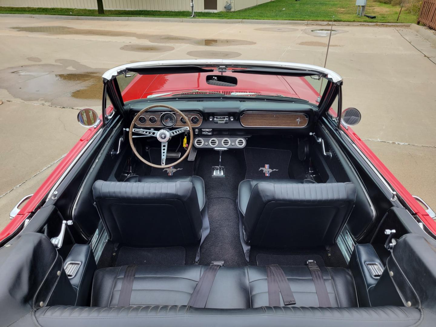 1966 Red /Black Ford Mustang Deluxe Pony Interior (6F08C738368) with an Original 289ci. engine, Automatic transmission, located at 2510 47th St. Suite 200, Boulder, CO, 80301, (303) 641-0333, 40.026196, -105.243217 - Known History back to its Original Purchaser Curtis Travis from Foxworthy Ford. This Beautiful 1966 Convertible Mustang is Equipped with its Original 289ci. V8, and C4 3 speed Automatic Transmission. The Vintage AC was Serviced and Recharged with 134 coolant October 2023. It has its Original F - Photo#8